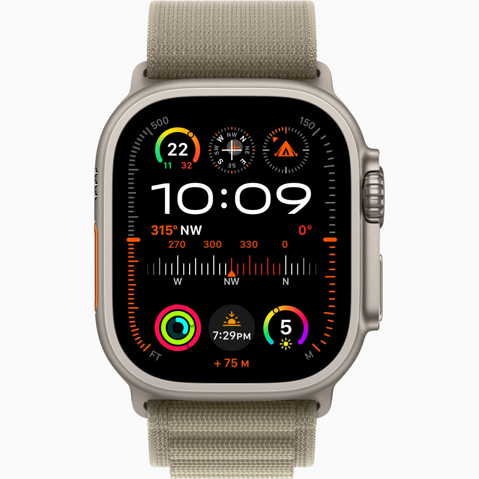 Apple Watch Ultra 2 ремешок Alpine Оливкового цвета, L (Б/У) KMW12K60NK, картинка 2