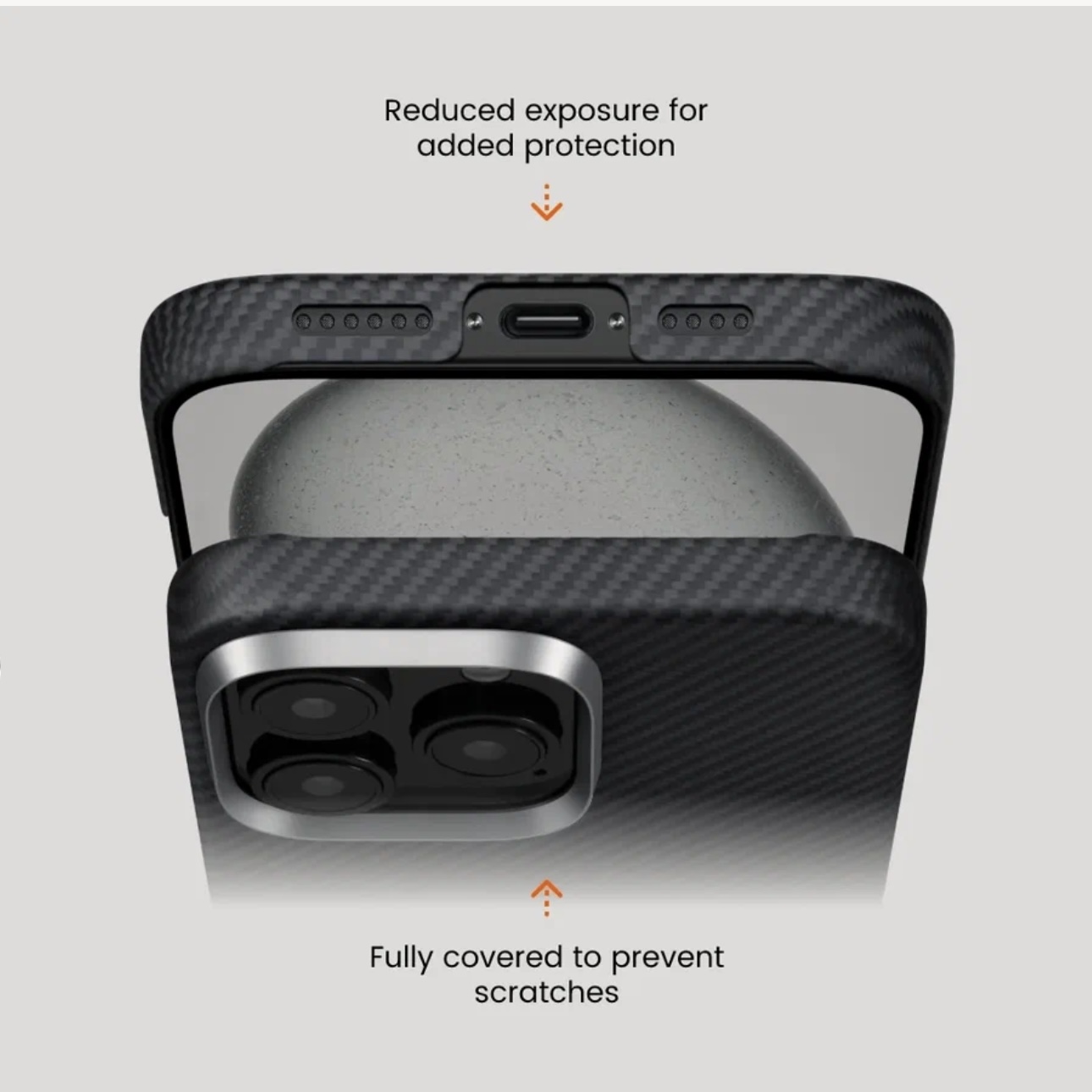 Чехол PITAKKA для iPhone 16 Pro Max Ultra-Slim Case Black/Grey , картинка 9