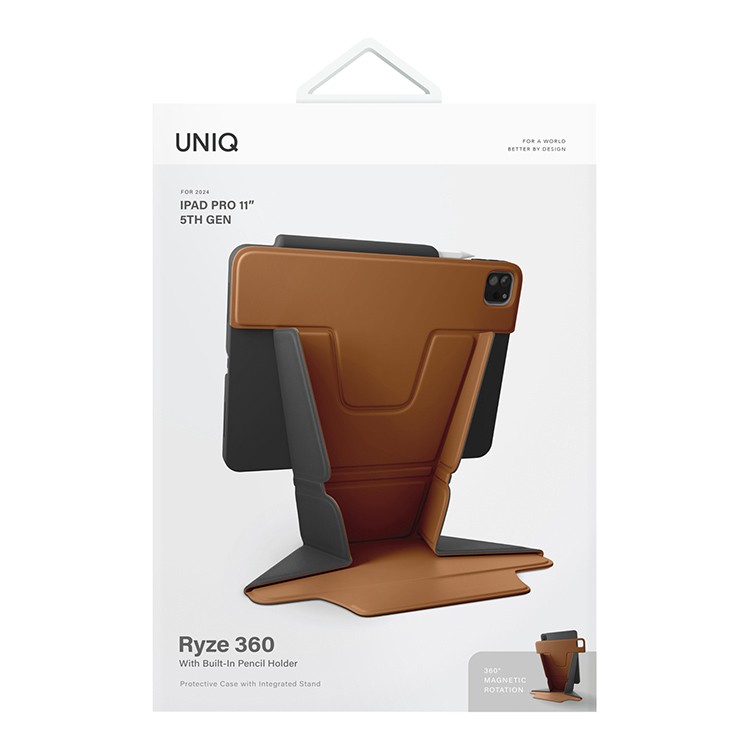 Чехол для iPad Pro 11 (2024) UNIQ Ryze 360 Caramel, картинка 3