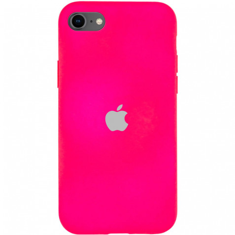 Чехол для iPhone 12 Pro Max Silicone Case, ярко-розовый                     