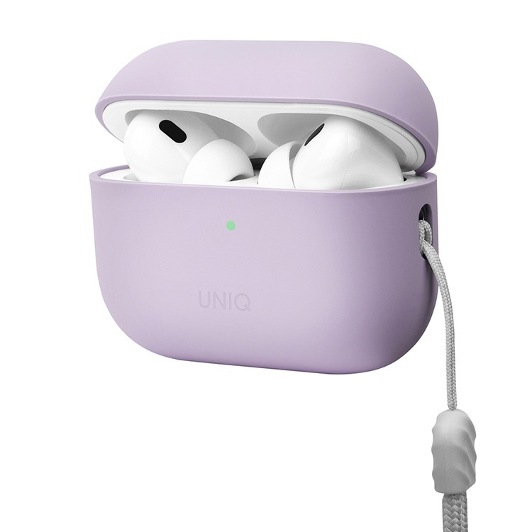 Чехол для AirPods Pro 2 UNIQ Lino Lavender, картинка 3