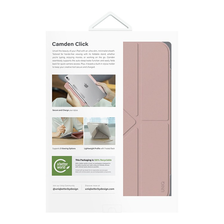 Чехол для iPad Air 13 UNIQ Camden Click Pink, картинка 9