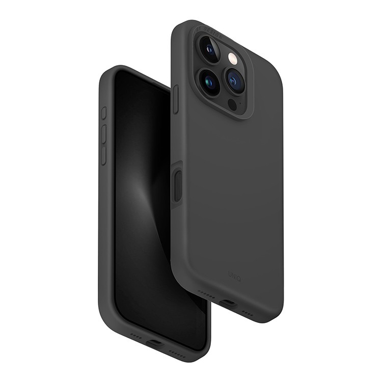Чехол для iPhone 16 Pro Max UNIQ Lino Hue Magnets Grey, картинка 3
