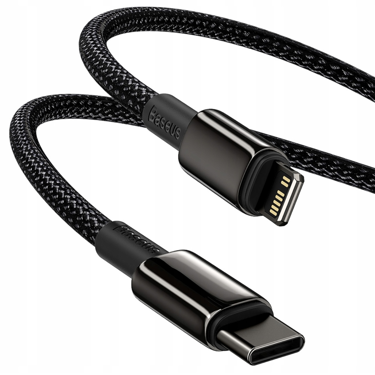 Кабель BASEUS Tugsten Gold Fast Charging Type-C to Lightning 20W 1m CATLWJ-01 Black , картинка 3