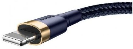 Кабель BASEUS Cafule Lightning Cable 2.4A 1.0m - Blue/Gold, картинка 3