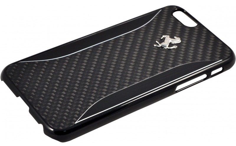 Чехол Ferrari iPhone 6/6S GT Experience Hard Carbon Aluminium - Black, картинка 3