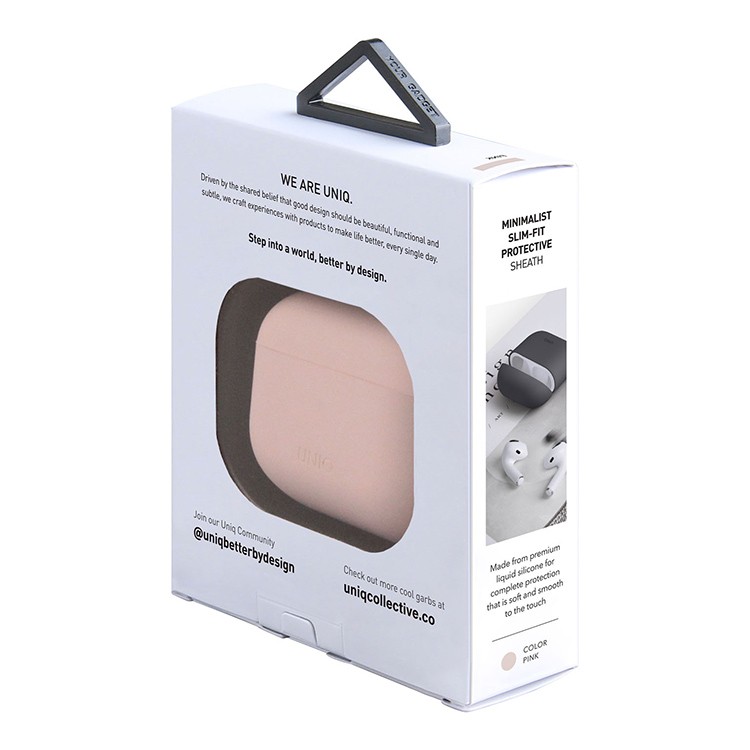 Чехол для AirPods 3 UNIQ Lino Color Pink, картинка 6