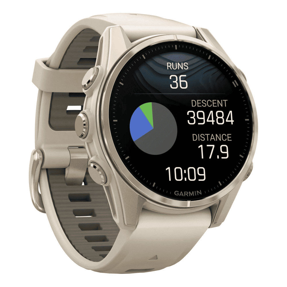 Умные часы Garmin Fenix 8 43mm Amoled Sapphire Soft Gold Fog Gray/Dark Sandstone Silicone Band, картинка 5