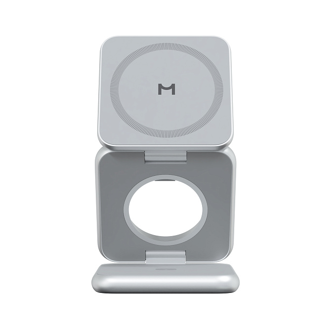 Беспроводное зарядное устройство Magssory 3in1 Fold Pro для Apple, Silver, картинка 3
