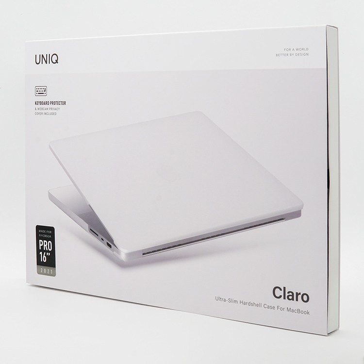 Чехол-накладка UNIQ Claro Webcam Privacy для MacBook Pro 16 2021-2023, матовый прозрачный, картинка 5