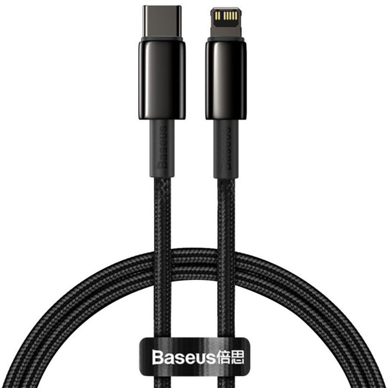 Кабель BASEUS Tugsten Gold Fast Charging Type-C to Lightning 20W 1m CATLWJ-01 Black , картинка 4