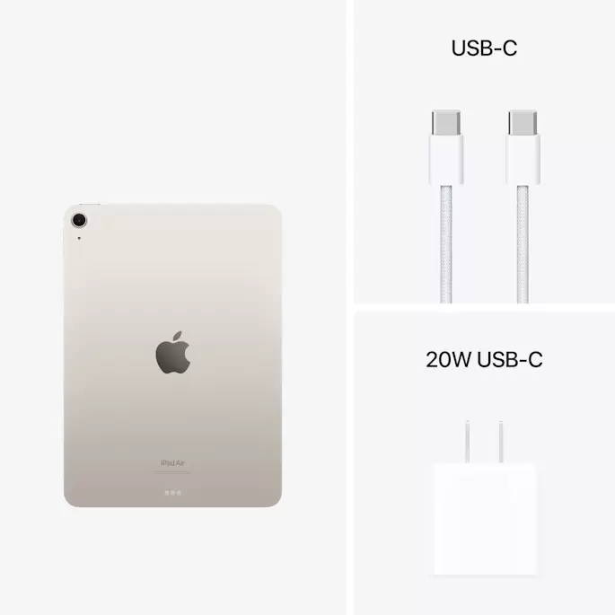 Планшет Apple iPad Air (2024) M2 13" Wi-Fi 256Gb Starlight, картинка 3