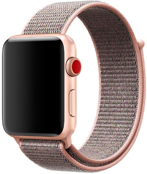 Ремешок нейлоновый для Apple Watch 42/44mm розовый