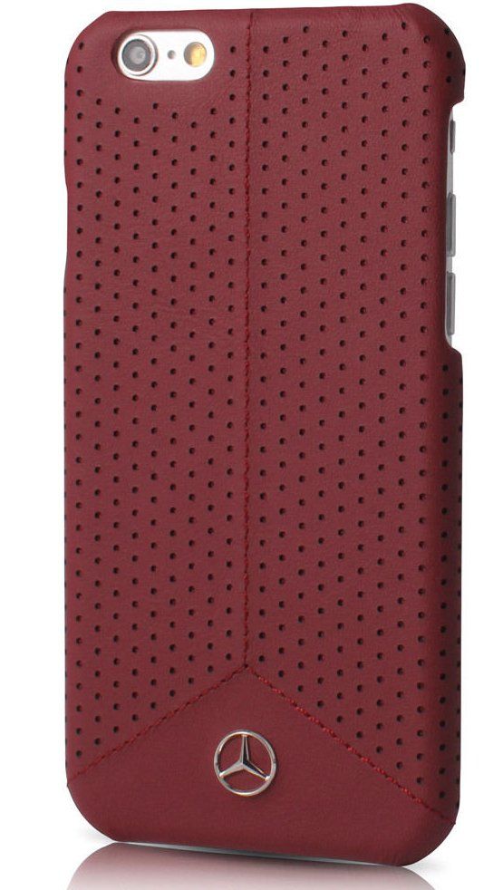 Чехол Mercedes WAVE II iPhone 7 Leather Perforated Hard Case Red
