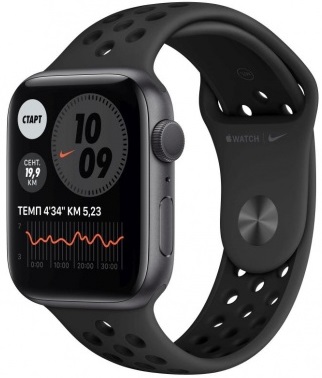 Часы Apple Watch Nike S6 44mm Space Gray Aluminum Case with Anthracite/Black Sport Band (MG173RU/A)