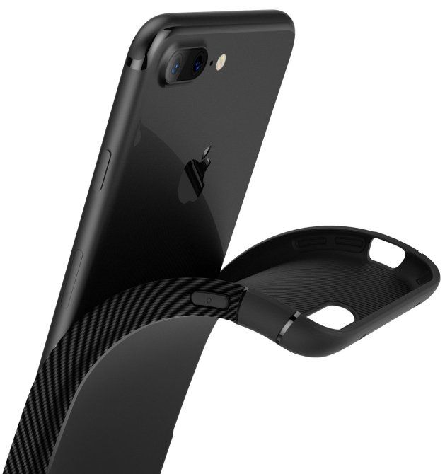 Чехол Caseology iPhone 7 Plus Vault Carbon - Black, картинка 3