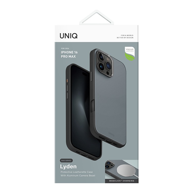 Чехол для iPhone 16 Pro Max UNIQ Lyden Washed Blue Black , картинка 6