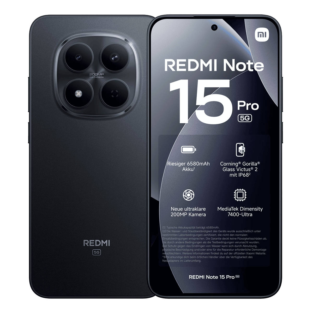 Смартфон Xiaomi Redmi Note 15 Pro 5G 6/128Gb Black EU, картинка 1