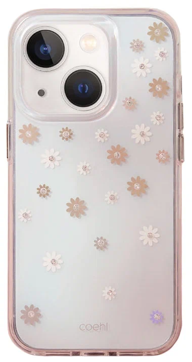 Чехол для iPhone 14 UNIQ Coehl Aster Spring Pink 3D Crystals, картинка 1