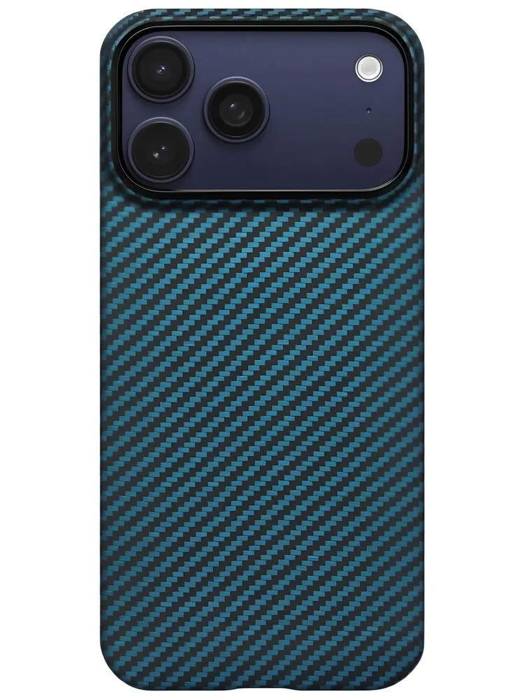 Чехол PITAKKA для iPhone 17 Pro Max Ultra-Slim Case Black/Blue, картинка 3