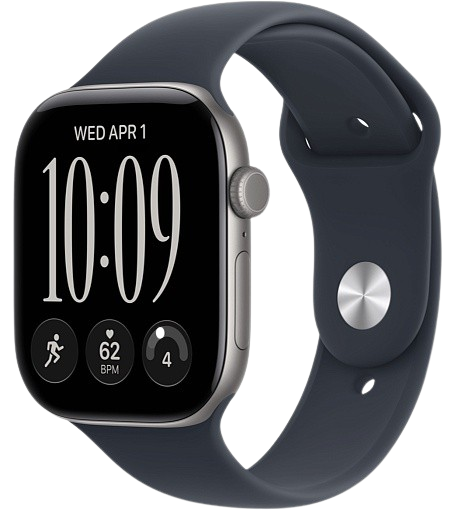 Apple Watch Series 12 GPS 42mm, Space Gray Aluminum Case Navy Blue Sport Band