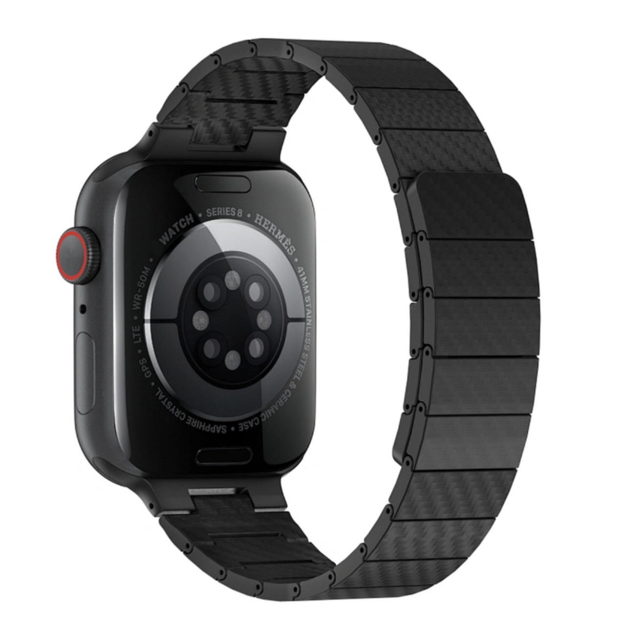 Ремешок WiWU для Apple Watch Carbon Fiber Magnetic 42/44/45/49mm Black, картинка 2