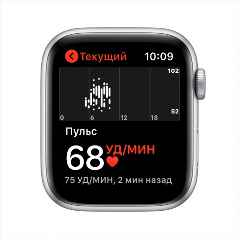 Часы Apple Watch Nike SE 44mm Silver Aluminum Case with Pure Platinum/Black Sport Band (MYYH2RU/A), картинка 4