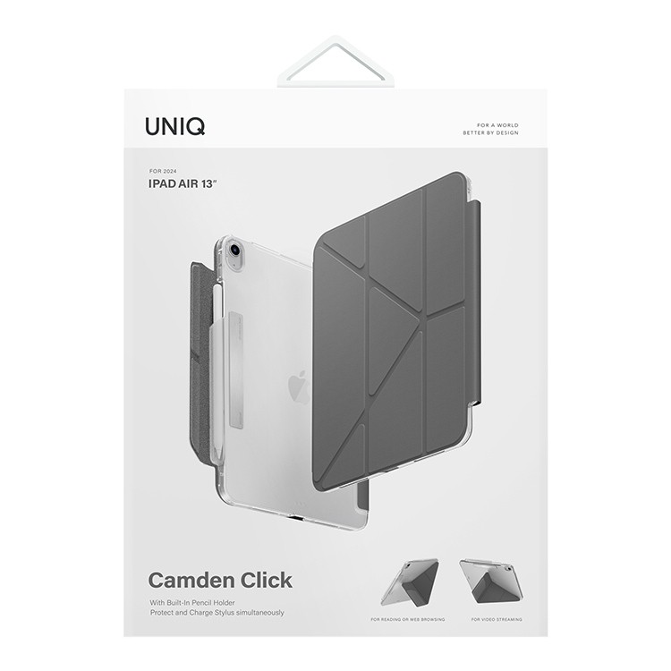 Чехол для iPad Air 13 UNIQ Camden Click Rhino Grey, картинка 6