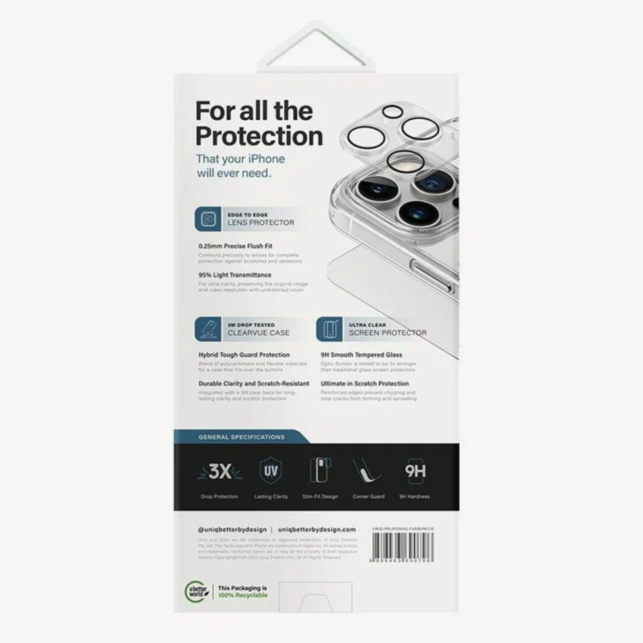 Чехол для iPhone 16 Pro UNIQ 3in1 ClearVue 360 Clear, картинка 3