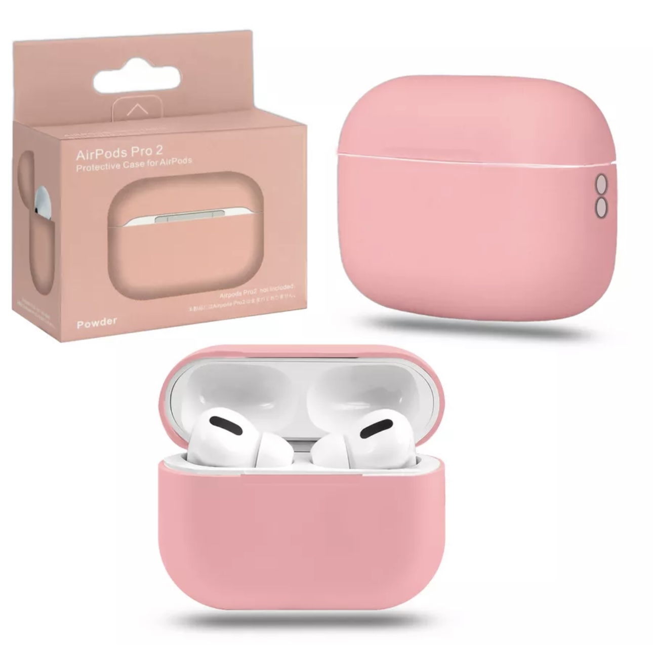 Чехол для AirPods Pro 2 Silicone Case Slim нежно-розовый, картинка 1