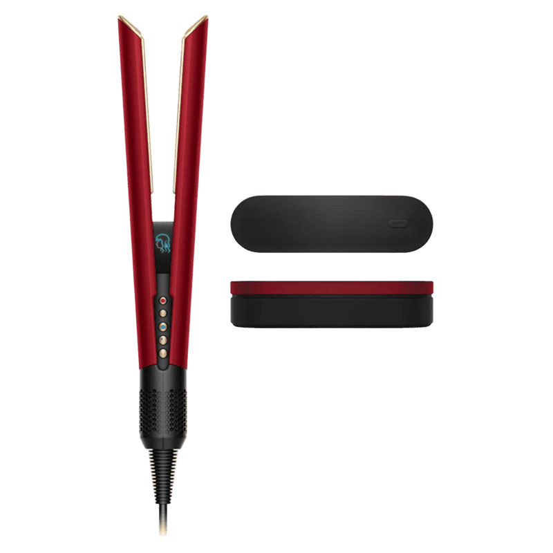 Выпрямитель для волос Dyson Airstrait Straightener HT01 (Red Velvet/Gold) - Подарочный кейс, картинка 1