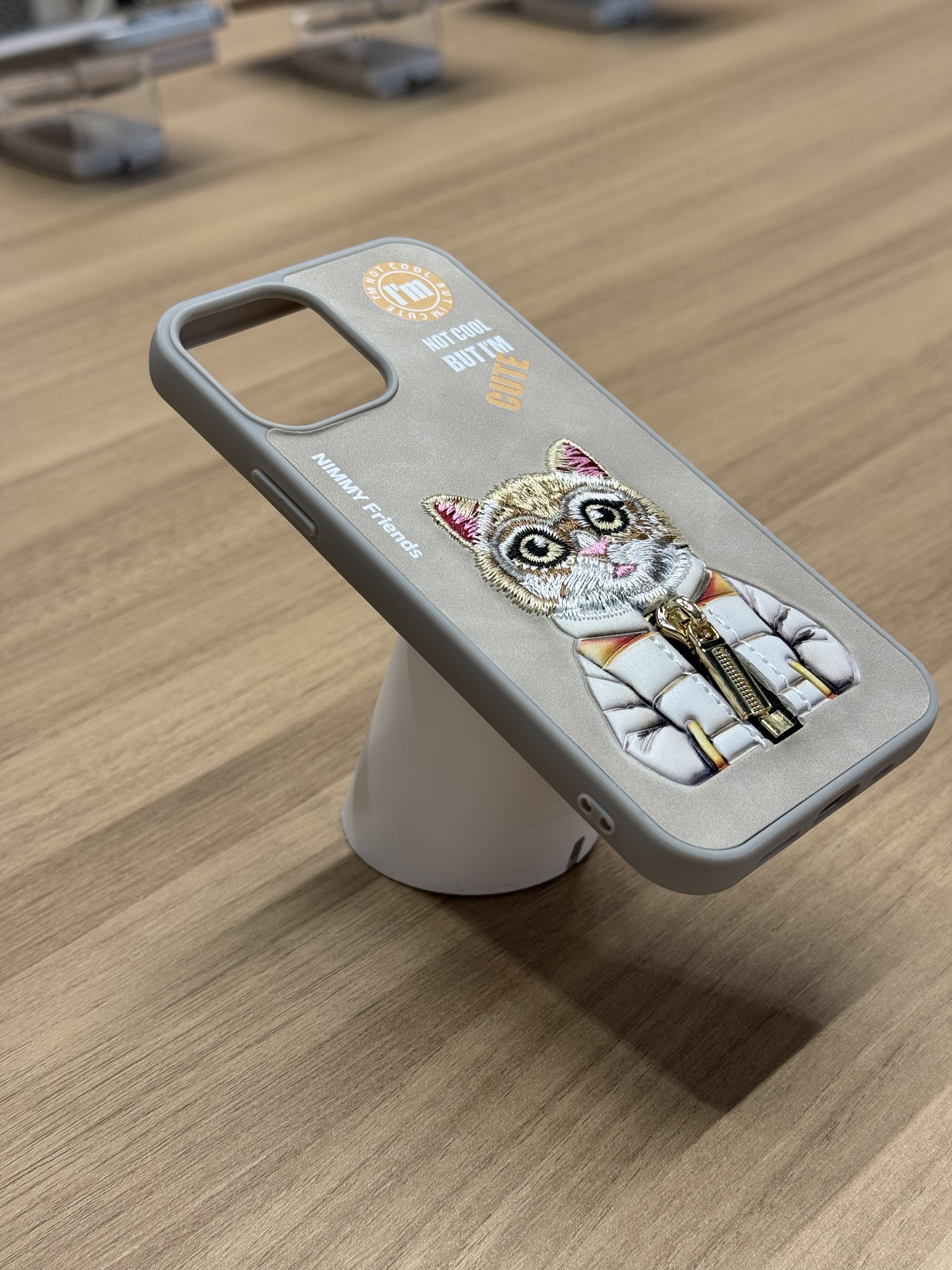 Чехол для iPhone 12/12 Pro Nimmy Friends Cat, Gray, картинка 3