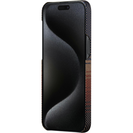 Чехол PITAKKA MagEZ Case 5 для iPhone 15 Pro, кевлар, Sunset, картинка 4