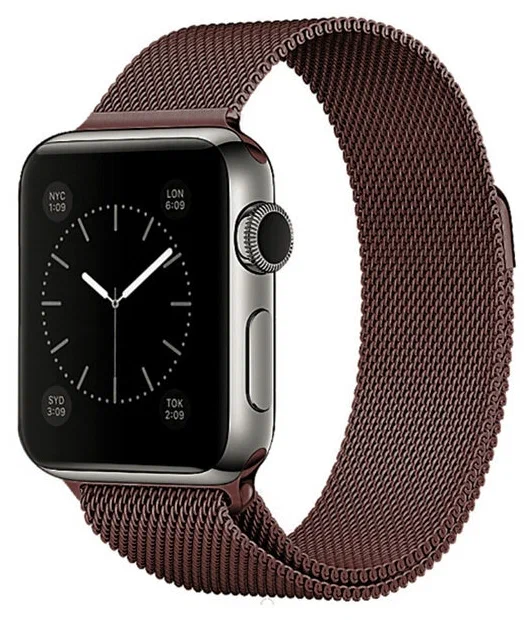 Ремешок для Apple Watch 38/40/41mm Миланская петля, коричневый, картинка 1