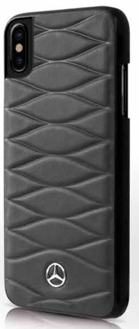 Чехол Mercedes iPhone X Pattern III Hard Leather Dark Grey, картинка 1