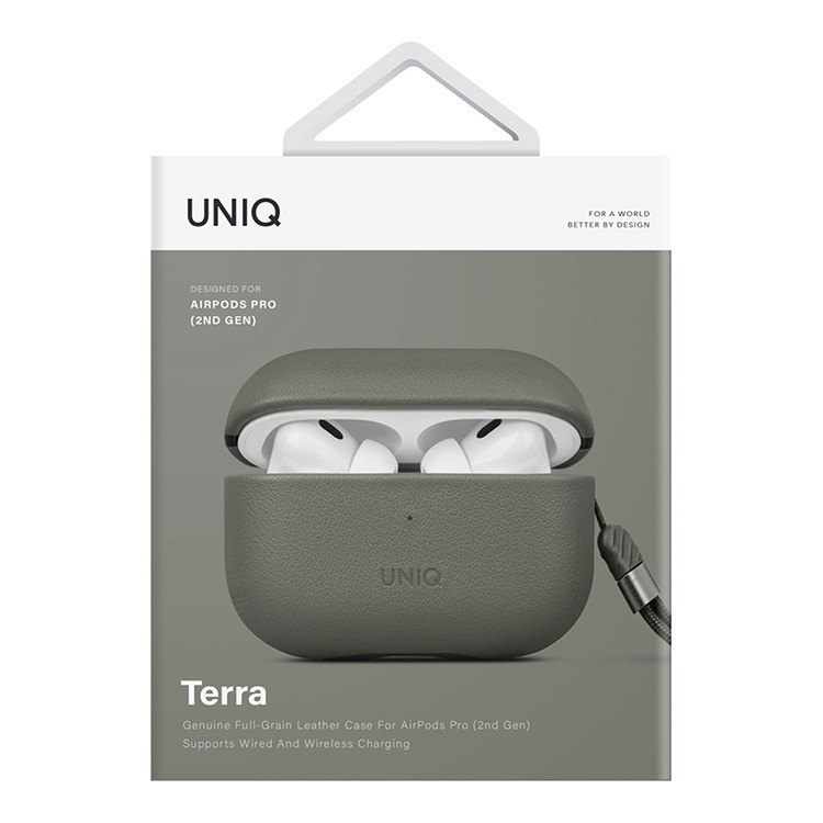 Чехол для AirPods Pro 2 UNIQ Terra Lichen Green, картинка 3