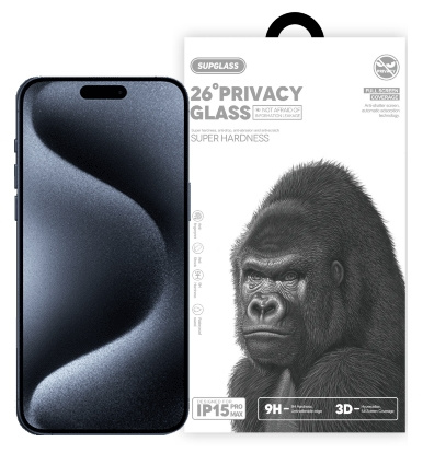 Защитное стекло SupGlass Tempered Glass XC-12 PRIVACY для iPhone 15 Pro Max 