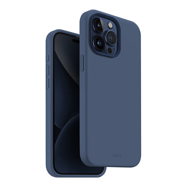 Чехол для iPhone 15 Pro UNIQ Lino Hue Blue, картинка 1