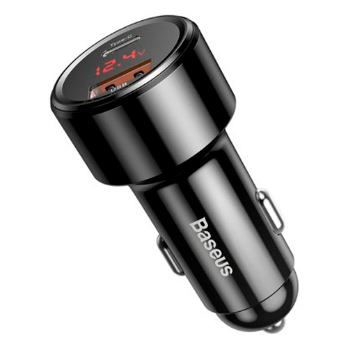 Автомобильное ЗУ BASEUS PPS Quick Charging Car Charger USB Type-C 5A 45W Black, картинка 3