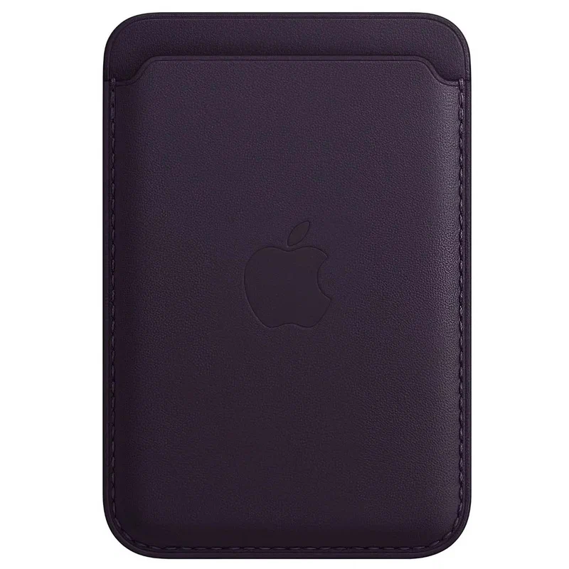 Чехол-бумажник Leather Wallet c MagSafe для iPhone, темно-фиолетовый, картинка 1