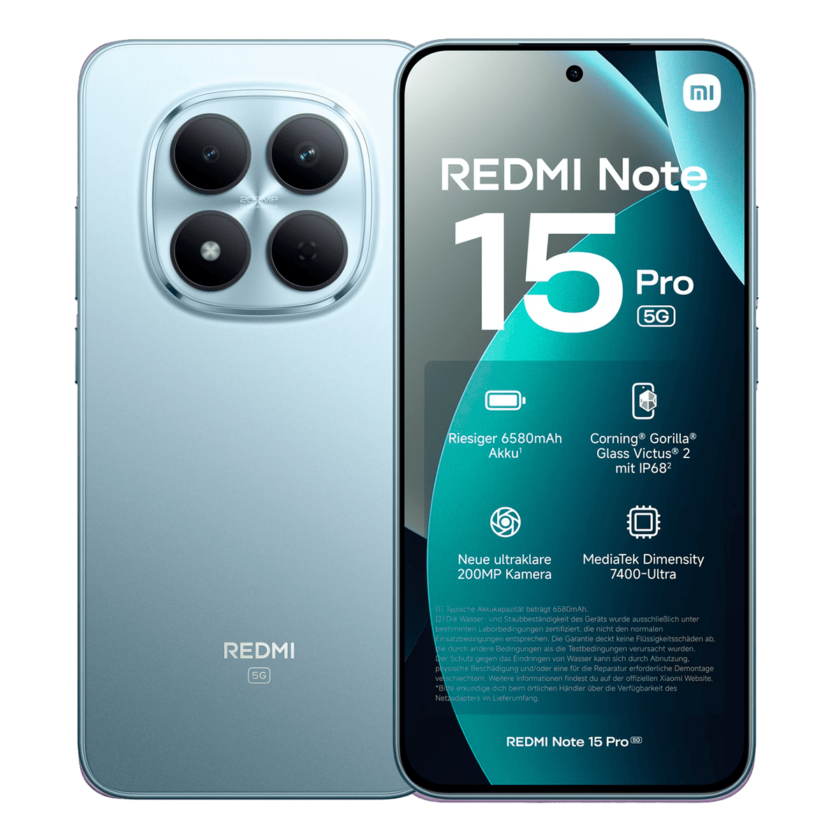 Смартфон Xiaomi Redmi Note 15 Pro 5G 6/128Gb Glacier Blue EU, картинка 1