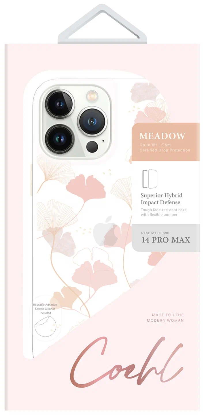 Чехол для iPhone 14 UNIQ Coehl Meadow Spring Pink, картинка 2
