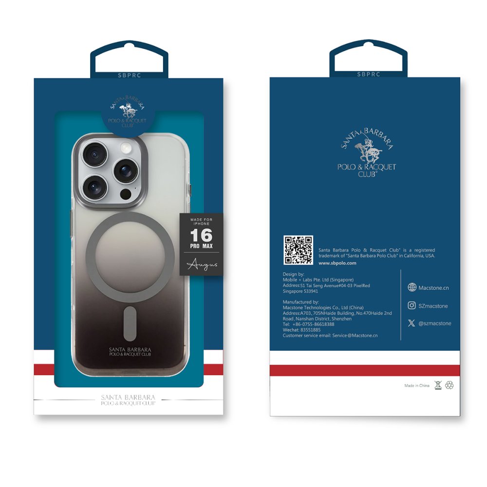 Чехол для iPhone 16 Pro Santa Barbara Augus Gray, картинка 2