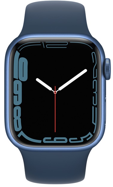 Apple Watch Series 7, 41 мм, цвета Blue, спортивный браслет Blue, картинка 2