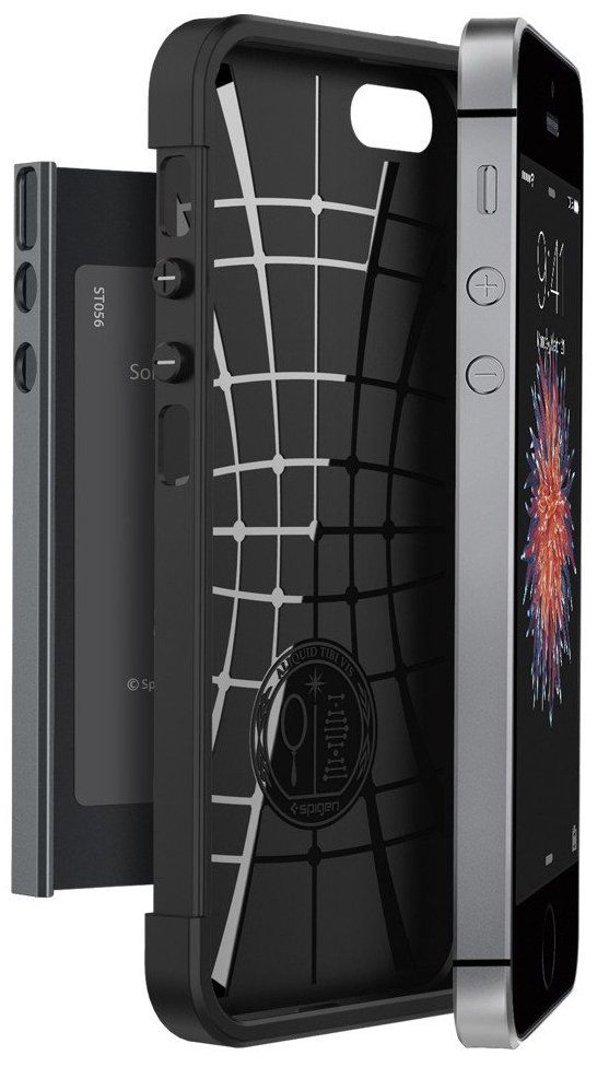 Чехол SGP  iPhone 5S/SE Slim Armor - Metal Slate, слайд 4