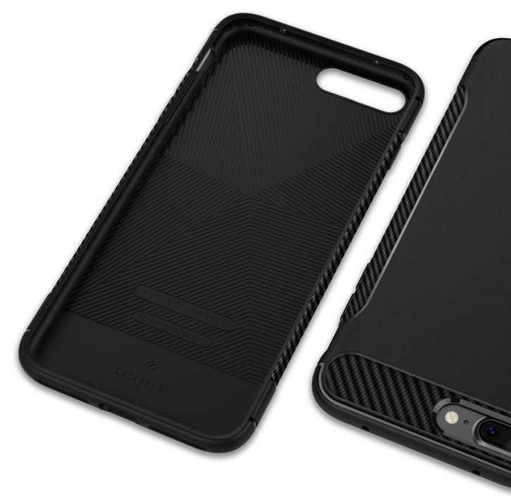 Чехол Caseology iPhone 7 Plus Vault Carbon - Black, слайд 4