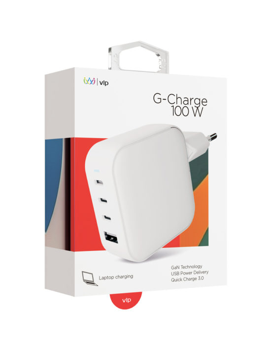 СЗУ VLP G-Charge 100Вт, USB-A+Type-C, белый, картинка 3