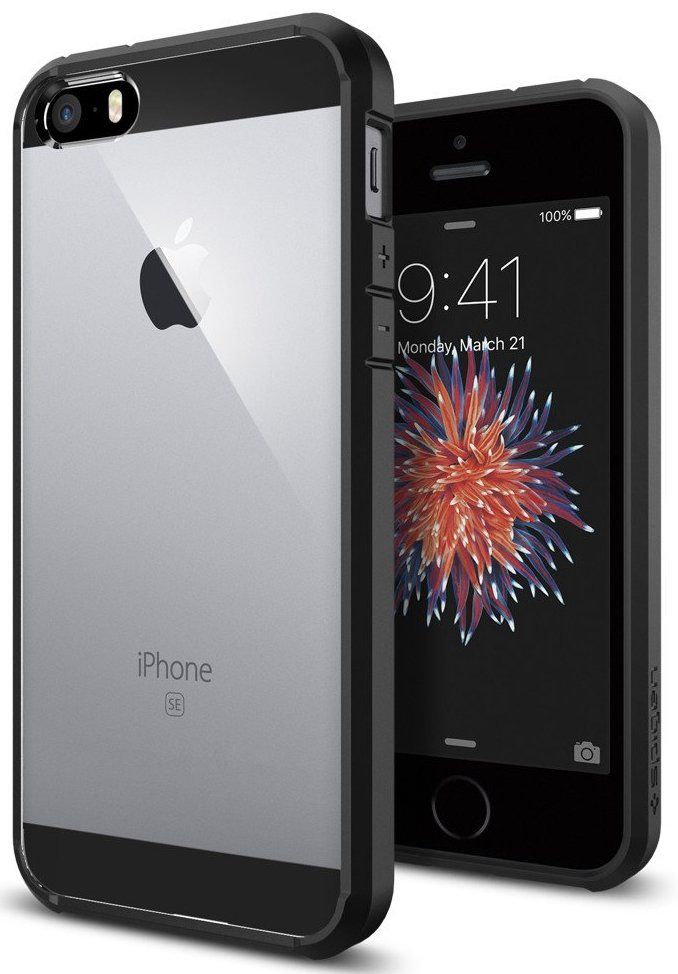 Чехол SGP  iPhone 5S/SE Ultra Hybrid - Black, картинка 1