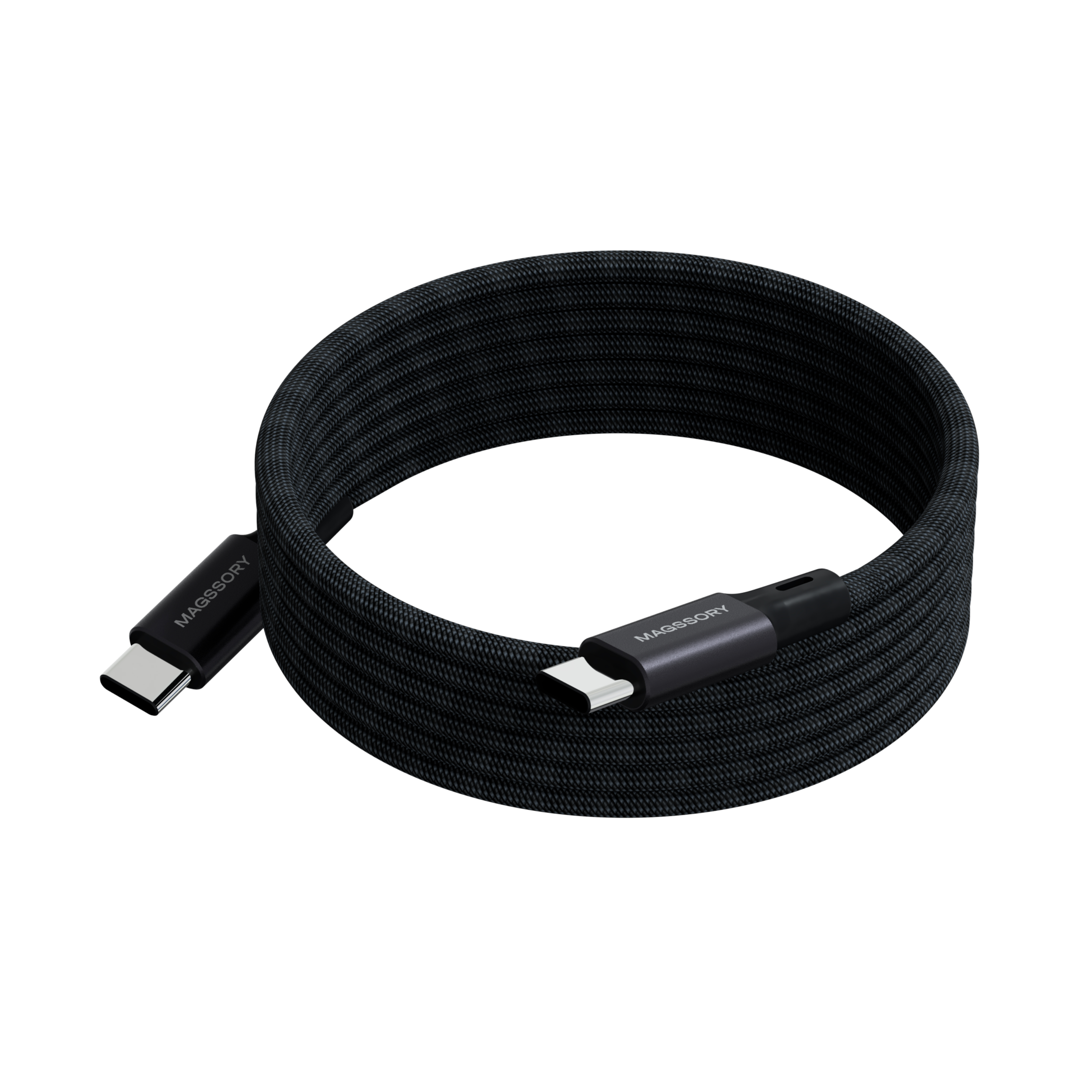 Магнитный кабель Magssory 60W USB-C, 1,2м, Black