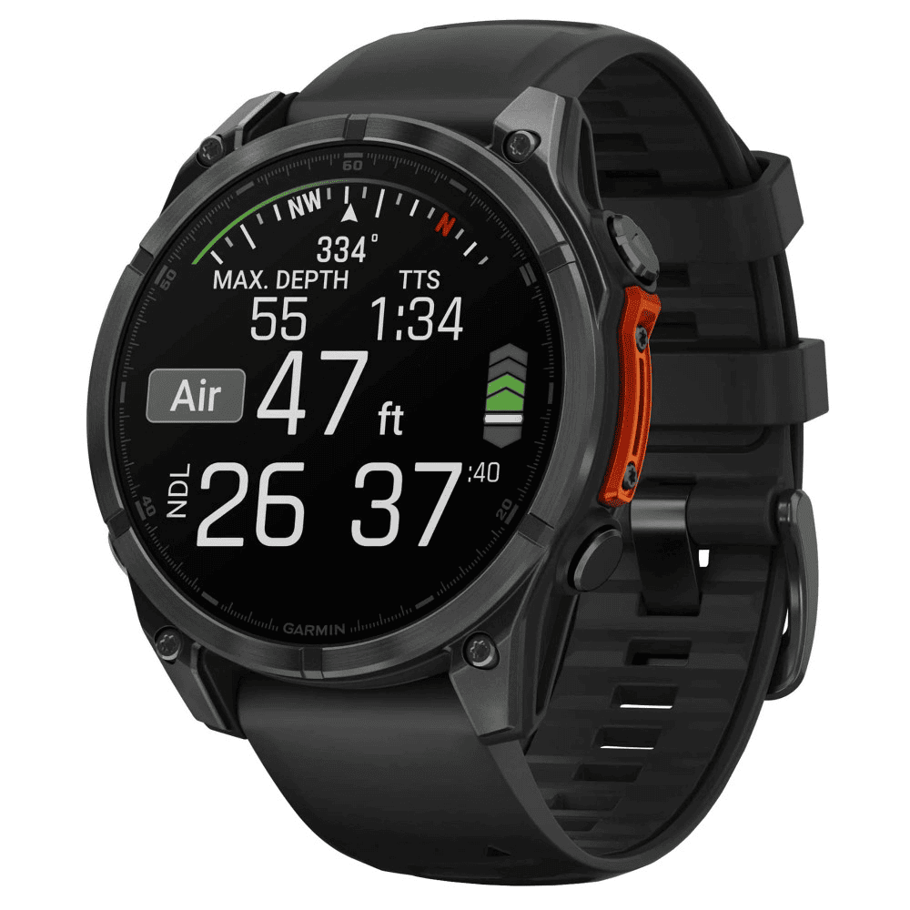 Умные часы Garmin Fenix 8 47mm Slate Gray with Black Silicone Band, картинка 2